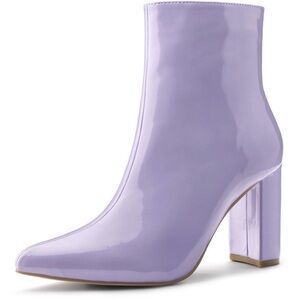 Lavender Heeled Ankle Boots